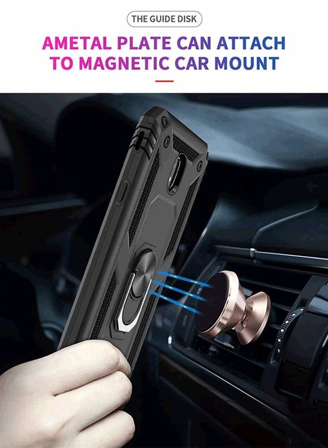 TJ's Phone Case Samsung Galaxy J7 2018/J7 Refine/J7 Star/J7 Eon/J7 TOP/J7 Aero/J7 Crown/J7 Aura/J7 V 2nd Gen, [Full Coverage Tempered Glass Screen Protector][Metal Ring][Magnetic Support] - Image 4