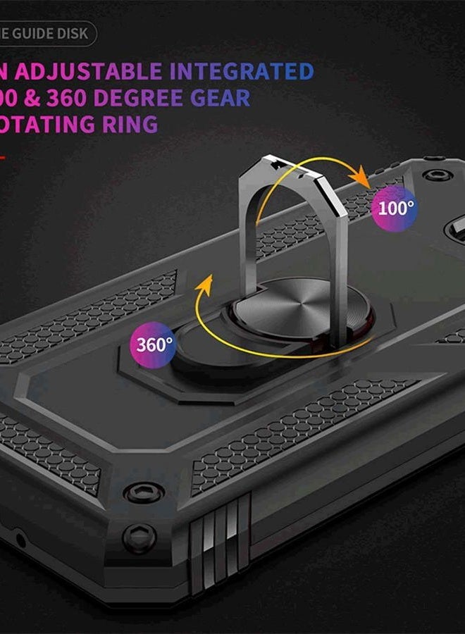 TJ's Phone Case Samsung Galaxy J7 2018/J7 Refine/J7 Star/J7 Eon/J7 TOP/J7 Aero/J7 Crown/J7 Aura/J7 V 2nd Gen, [Full Coverage Tempered Glass Screen Protector][Metal Ring][Magnetic Support] - Image 5
