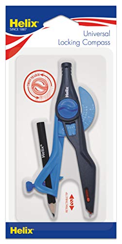 Helix Large Plastic Locking Compass with Safety Point, Assorted Colors (37279) - Image 1