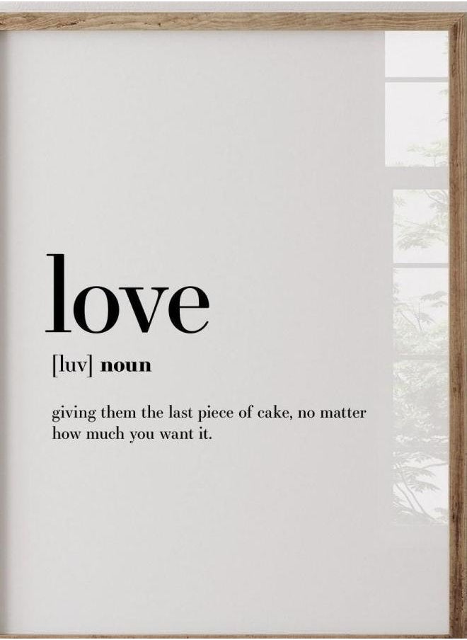 Generic - (Assembly frame) Love Definition, Love Wall Art, Printable Definition, Funny Definition Print, Valentines Day Gift, Funny Love Quote - Image 1