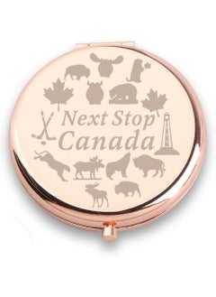 WUSUANED WUSUANED Canada Travel Makeup Mirror Next Stop Canada Mirror Canada Souvenirs Gift Canada Pride Gift Canadian Trip Gifts (Canada Travel Mirror) 