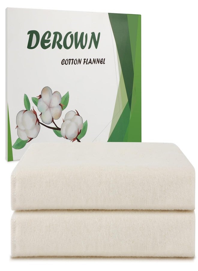 DEROWN 2Pcs Cotton Flannel for Castor Oil Pack, Less Mess Made of Unbleached Organic Cotton Flannel Reusable Soothing Heat Compress for Liver, Abdomen, Joints, Highly Absorbent Soft Feel Like Nightgown - Image 1