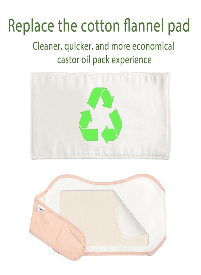 DEROWN 2Pcs Cotton Flannel for Castor Oil Pack, Less Mess Made of Unbleached Organic Cotton Flannel Reusable Soothing Heat Compress for Liver, Abdomen, Joints, Highly Absorbent Soft Feel Like Nightgown - Image 3