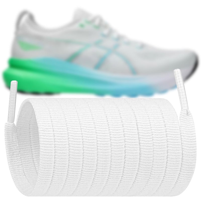 Endoto Shoelaces for ASICS GELKAYANOGELNIMBUSGT2000GELCUMULUS Sneakers Shoe Laces Strings Replacement for RunningColorWhiteSize45Inch - Image 2
