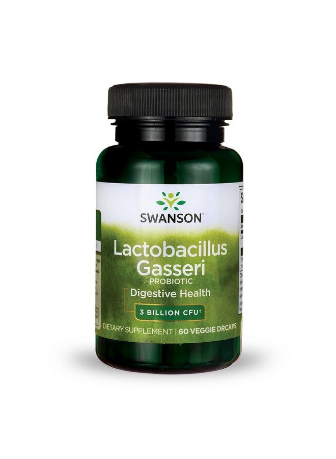 SWANSON مكمل بروبيوتيك لاكتوباسيلس غاسيري يدعم صحة الجهاز الهضمي مع 3 مليار وحدة تشكيل مستعمرات يدعم الشبع ودعم عملية الأيض للدهون 60 كبسولة نباتية - Image 1