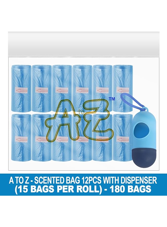 A TO Z Scented Bag Pack Of 12/180 Bags With Dispenser Blue - Image 2