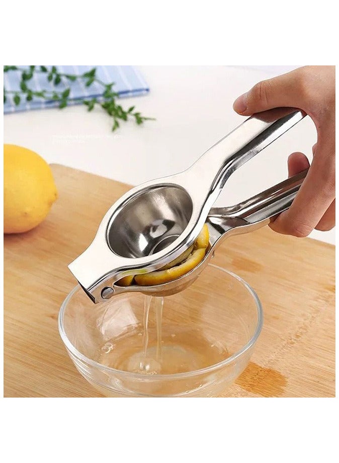 Lemon Squeezer Stainless Steel Lemon Juicer Handheld Lemon Juicer and Lime Squeezer Silver  - Image 4
