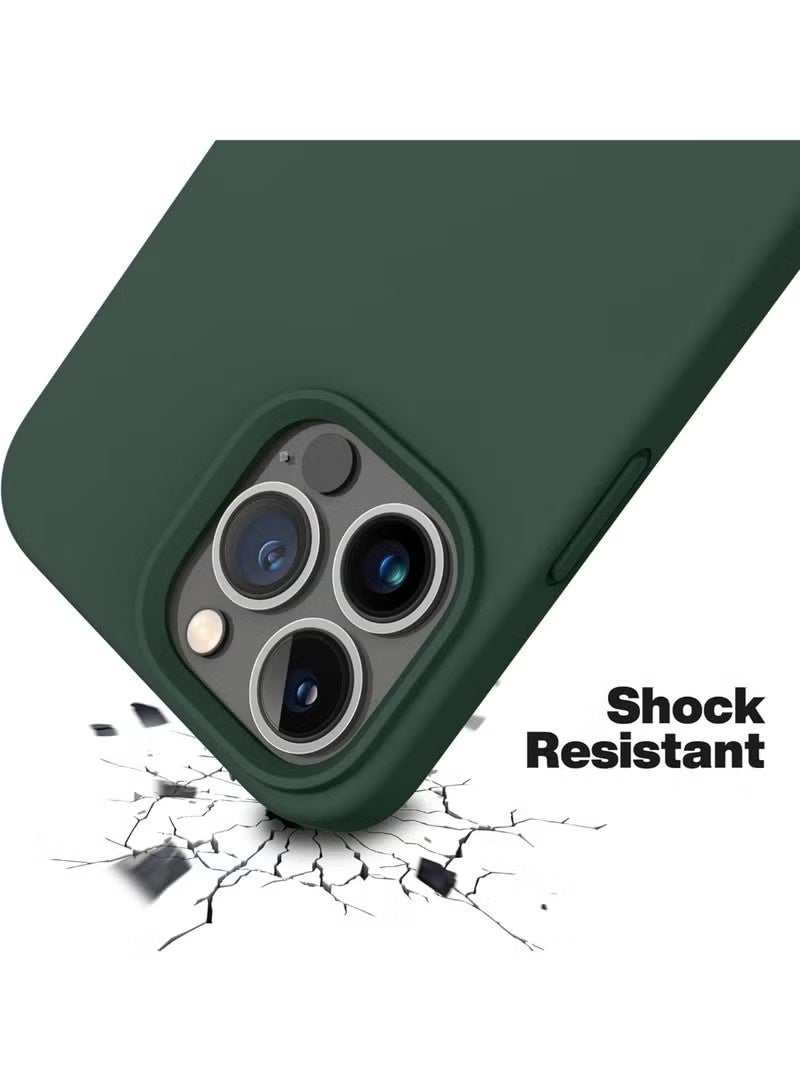 general Liquid Silicone Slim Protective Case for iPhone 14 Pro Max – Midnight Green - Image 4