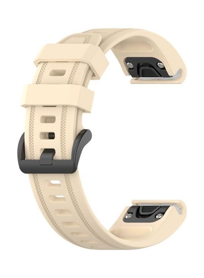 NIBEMINENT Quick Release Replacement Band For Garmin Fenix 6S 20mm Beige - Image 3