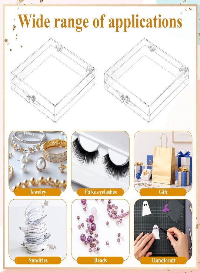 SHENLIU 50 Pack Press on Nails Packaging Box, Clear Acrylic Press on Nail Storage Box with 120 Adhesive Double Sided Tape, Fake Nails Storage Case Nail Display for NailArt Salon Business Supplies - Image 5