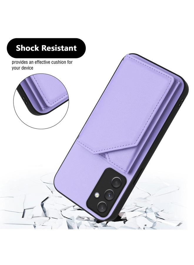 S-TOP Case For Samsung Galaxy A54 5G Skin Feel Four Card Slots Phone Case with Wrist Strap - Image 3