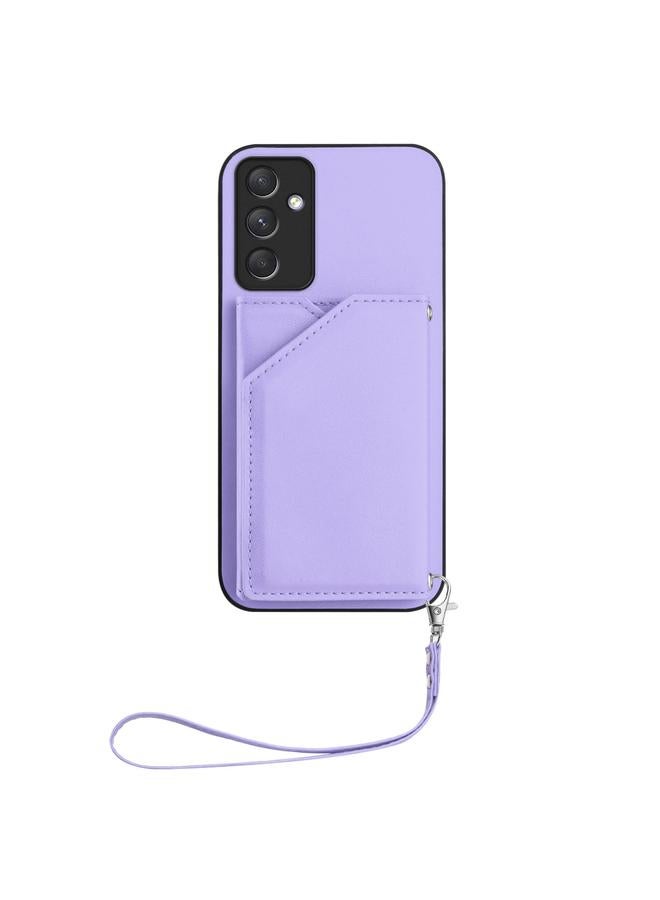 S-TOP Case For Samsung Galaxy A54 5G Skin Feel Four Card Slots Phone Case with Wrist Strap - Image 2