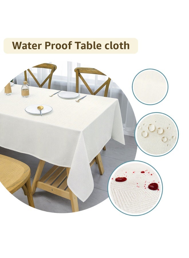  انتكس بيت الستائر مفرش طاولة دانييلا بنمط هندسي - غطاء طاولة مستطيل مقاوم للماء - قماش مقاوم للبقع وقابل للمسح، مناسب لتناول الطعام والمطبخ والحفلات - Image 3