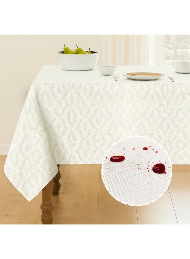  انتكس بيت الستائر مفرش طاولة دانييلا بنمط هندسي - غطاء طاولة مستطيل مقاوم للماء - قماش مقاوم للبقع وقابل للمسح، مناسب لتناول الطعام والمطبخ والحفلات - Image 4