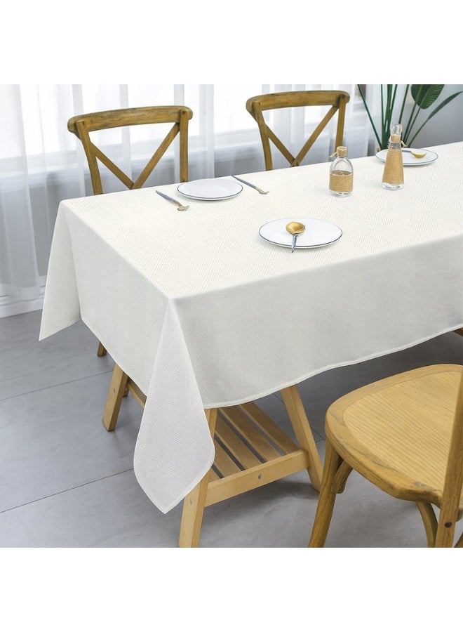  انتكس بيت الستائر مفرش طاولة دانييلا بنمط هندسي - غطاء طاولة مستطيل مقاوم للماء - قماش مقاوم للبقع وقابل للمسح، مناسب لتناول الطعام والمطبخ والحفلات - Image 1