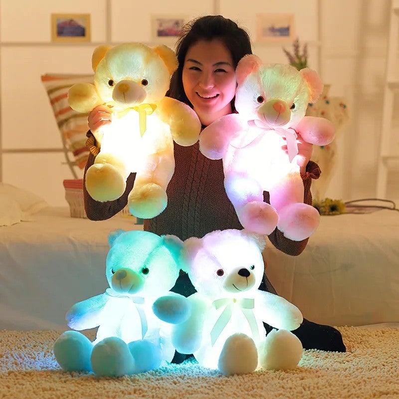 Y&D 18inch LED Teddy Bears Stuffed Animals Cute Glow Bear Plush Toys Colorful Luminous Light up Bears - Image 3