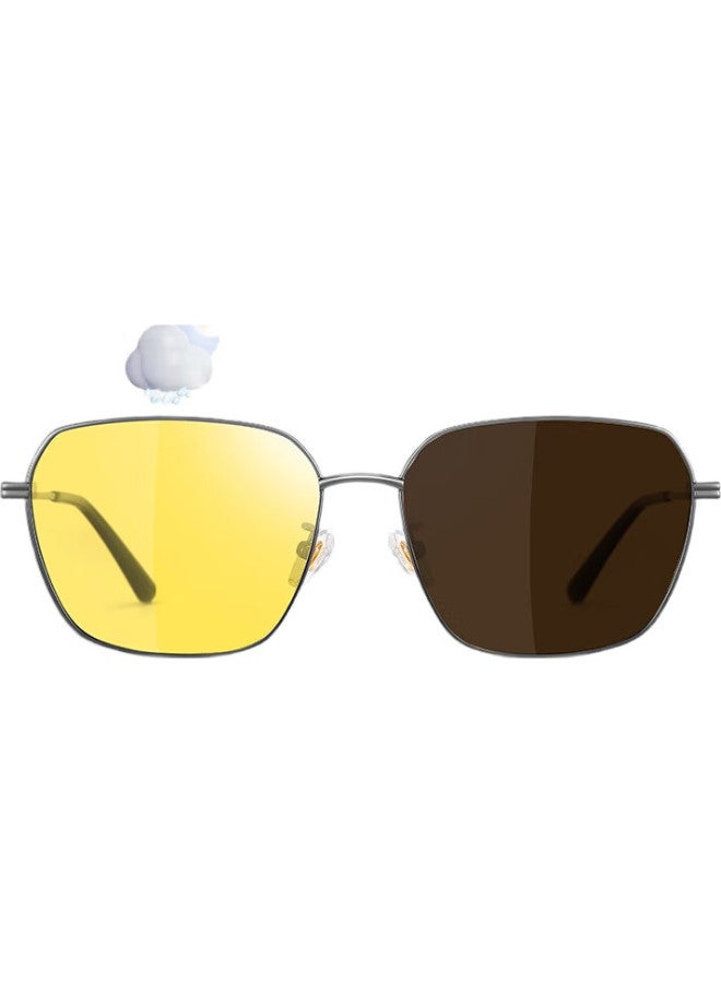 CAPONI Day And Night Color-Changing Polarized Sunglasses For Men And Women, Night Vision Glasses For Driving, Specialized Sunglasses For Night Use, Anti-Glare And Anti-Glow - Image 1