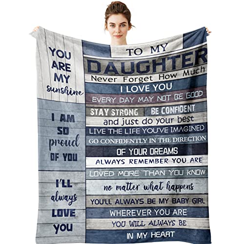 Yamco Daughter Gifts Blanket  Daughters Gift from Mom Dad  Presents for Daughter from Mothers 60x 50 Blankets  Birthday Graduation Gifts for Her  Daughters Graduation Gift Ideas