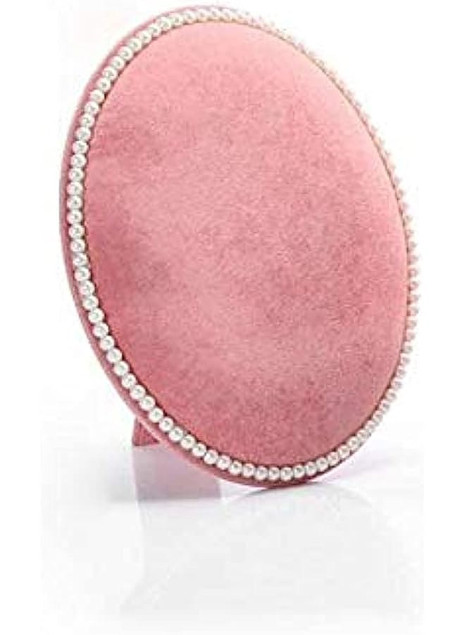 IAF Glass Ring Display Box Jewelry Holder Storage Organizer Case (Ring Box Gray) (F-Pink) - Image 1