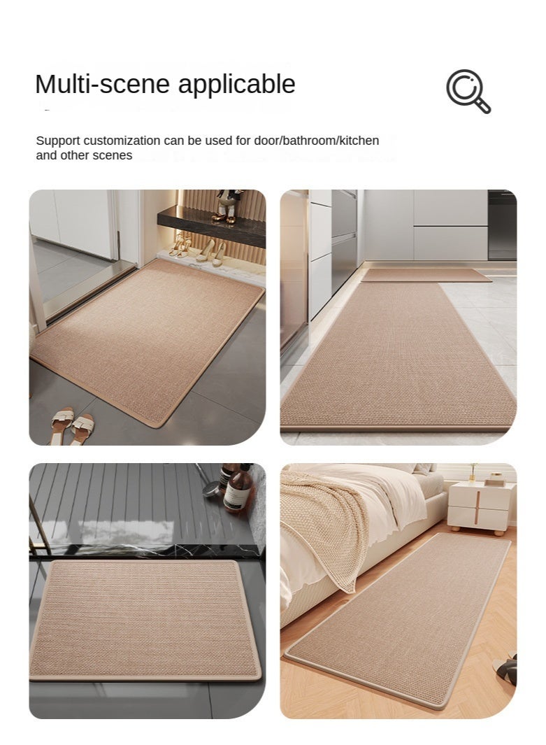 QICAI Non-Slip Kitchen Floor Mat - Extra Absorbent & Machine Washable Rug for in Front of Sink - Dries Fast, Easy Clean - Also for Bathroom - Brown, 40cm x 60cm - Image 2