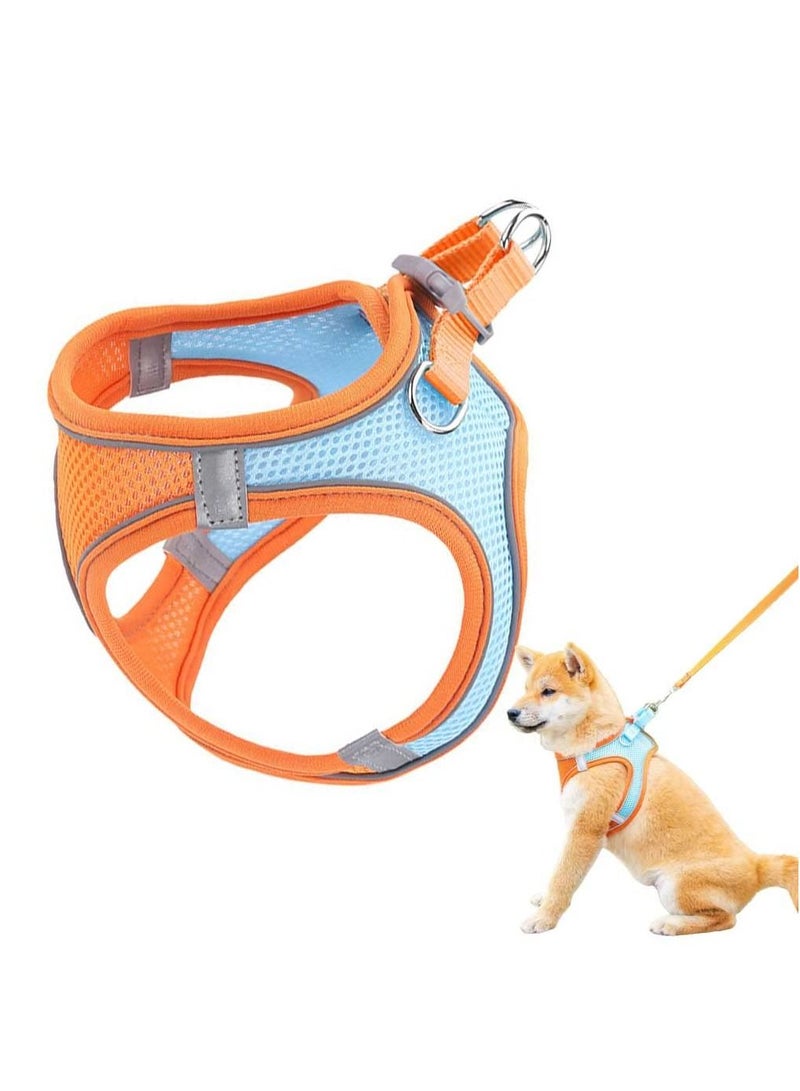 Reflective Cat Harness Vest for Dogs Rabbits No Pull Step in Lock Pet Harness Escape Proof Breathable Mesh Harness with Leash Set for Kitten Puppy Small Animals Walking Training Running Outdoor - Image 1