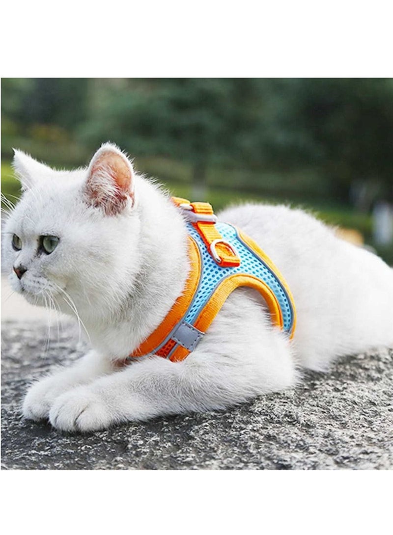 Reflective Cat Harness Vest for Dogs Rabbits No Pull Step in Lock Pet Harness Escape Proof Breathable Mesh Harness with Leash Set for Kitten Puppy Small Animals Walking Training Running Outdoor - Image 5
