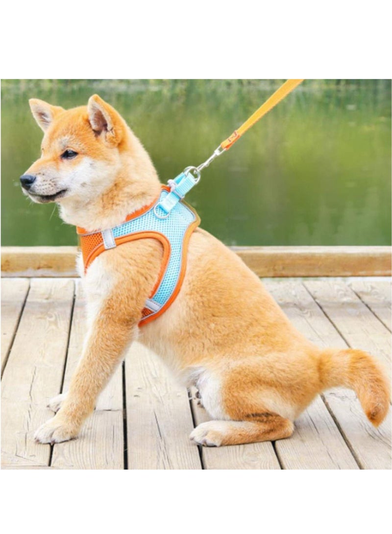 Reflective Cat Harness Vest for Dogs Rabbits No Pull Step in Lock Pet Harness Escape Proof Breathable Mesh Harness with Leash Set for Kitten Puppy Small Animals Walking Training Running Outdoor - Image 2