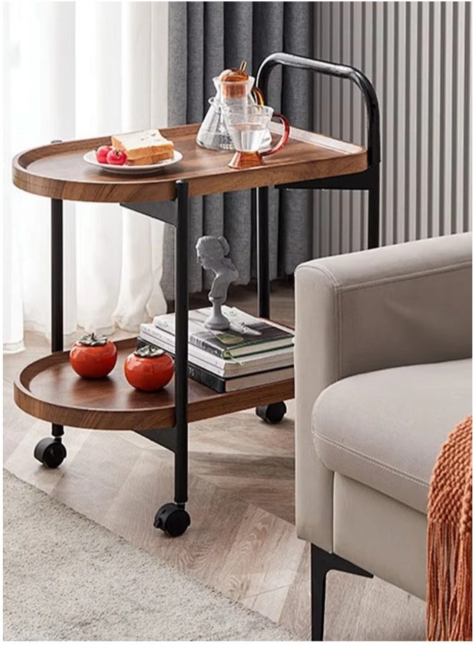 End Table with Rolling Wheels,Movable Small Coffee Table 2 Layers Small Trolley,Nordic Style Living Room Trolley Suitable for Use in The Living Room Bedroom Office - pzsku/Z82939776AA98EE0DFBF1Z/45/_/1724039226/637fb30b-1b0e-4b18-9d59-d60552c80520