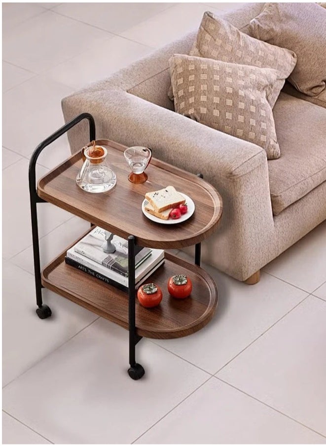 End Table with Rolling Wheels,Movable Small Coffee Table 2 Layers Small Trolley,Nordic Style Living Room Trolley Suitable for Use in The Living Room Bedroom Office - pzsku/Z82939776AA98EE0DFBF1Z/45/_/1724039246/1269af5f-030b-4d90-8b91-1c7796d64780