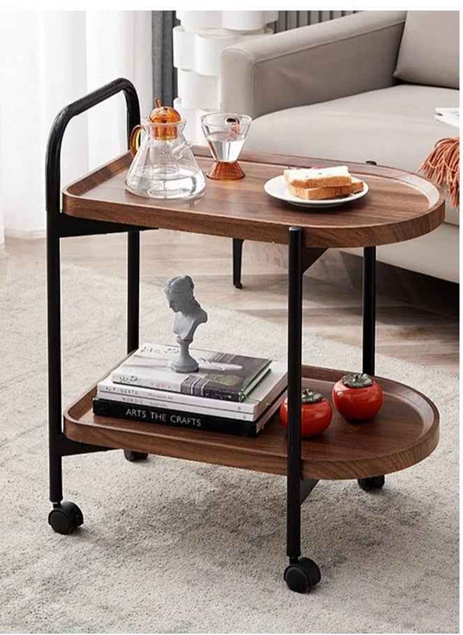 End Table with Rolling Wheels,Movable Small Coffee Table 2 Layers Small Trolley,Nordic Style Living Room Trolley Suitable for Use in The Living Room Bedroom Office - pzsku/Z82939776AA98EE0DFBF1Z/45/_/1724039266/1186b289-785e-4c67-9d69-83257c799ca9