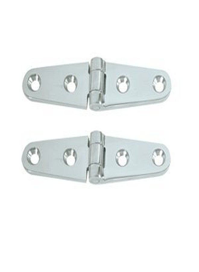 Whitecap Strap Hinge 4''X11/16'' Chr/Brass Pair - Image 2