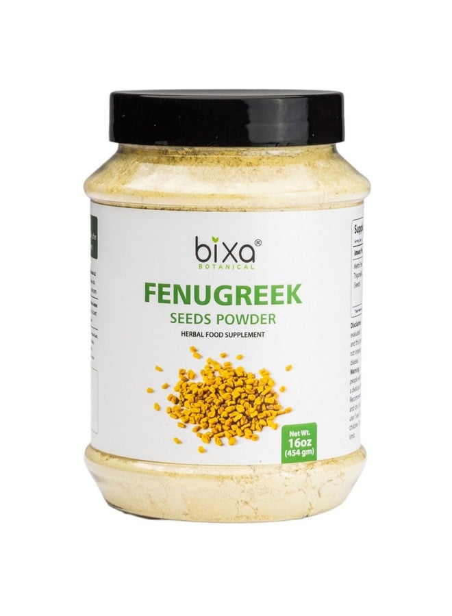 bixa BOTANICAL Fenugreek Powder (Trigonella foenum) ǀ Ayurvedic Herbal Supplement | 1 Pound / 16 OZ | Gluten Free, Non-GMO, Steam Sterlized, Vegan, 100% Pure. - Image 1