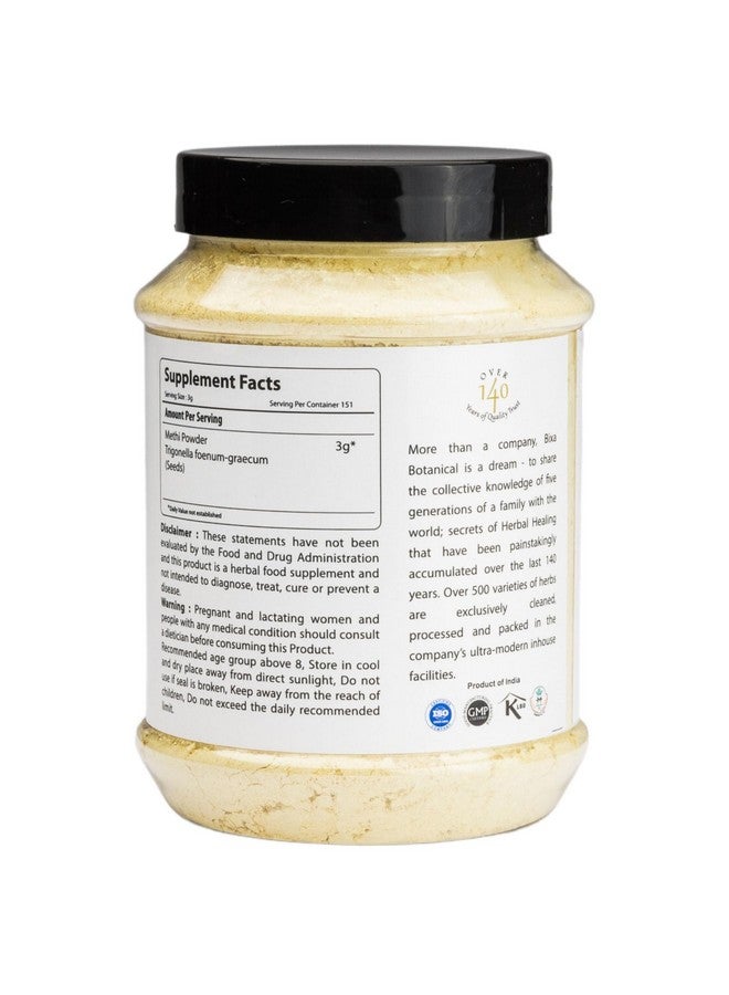 bixa BOTANICAL Fenugreek Powder (Trigonella foenum) ǀ Ayurvedic Herbal Supplement | 1 Pound / 16 OZ | Gluten Free, Non-GMO, Steam Sterlized, Vegan, 100% Pure. - Image 2