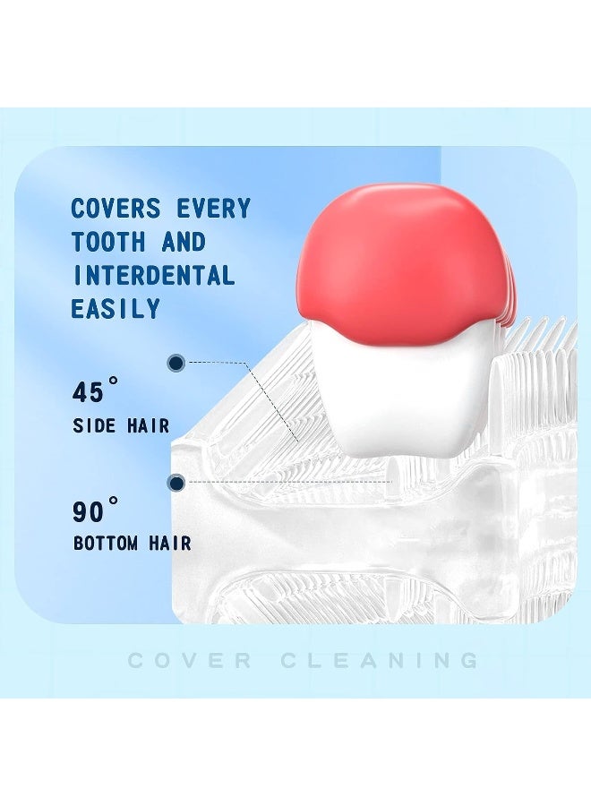 DYCROL Kids U Shaped Electric Toothbrush with 4 Brush Heads Sonic Toothbrush Kids with 5 Modes Cartoon Dinosaur 360Degree Cleaning IPX7 Waterproof Design 26 Age Blue - Image 5