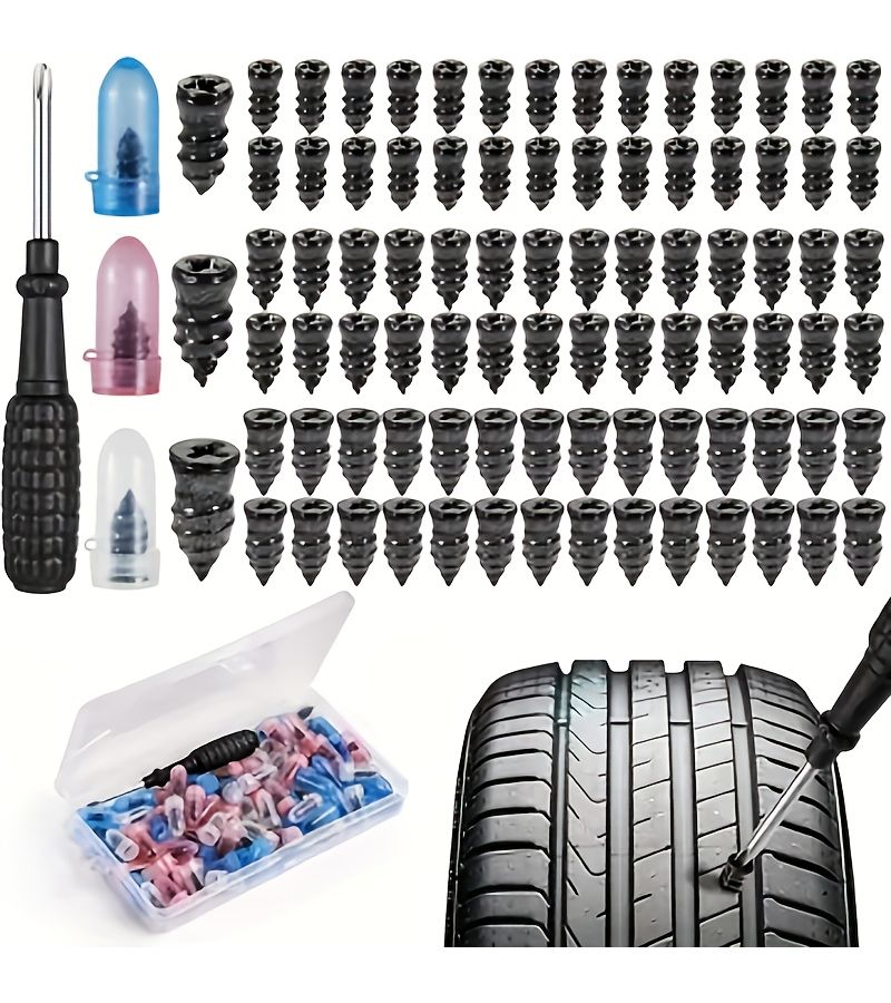 85pcs Universal Tire Repair Plug Kit for Car Motorcycle SUV Truck ATV - Image 1