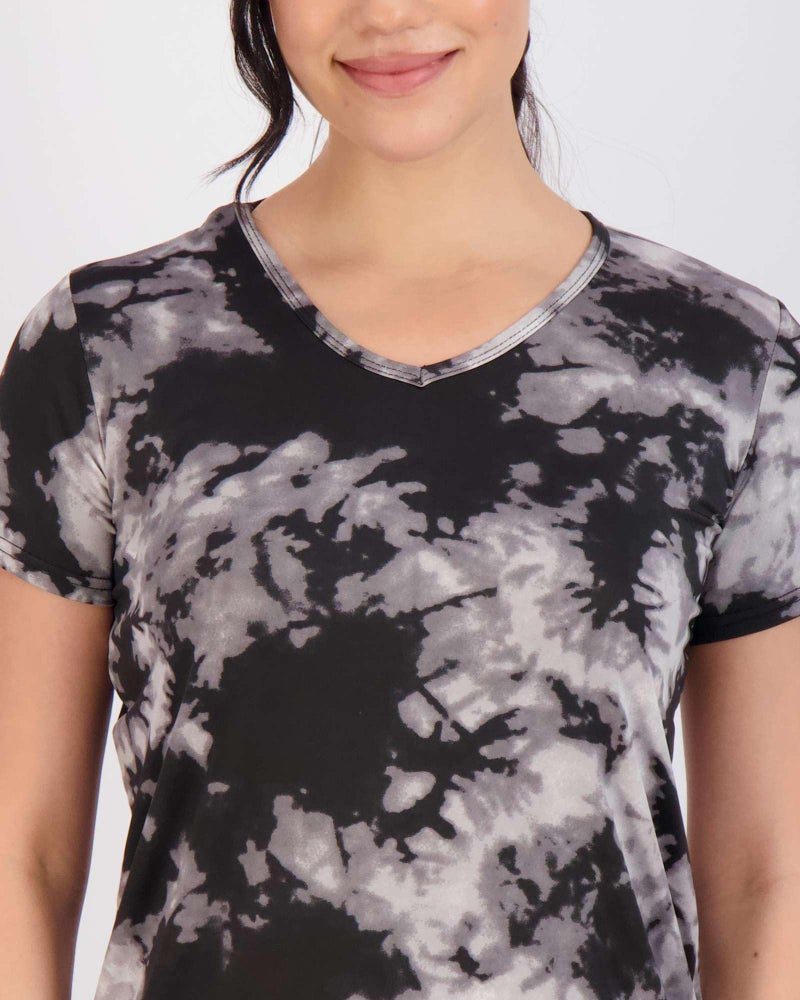 REALESSENTIALS Real Essentials 5 Pack: Women's Dry Fit Short Sleeve V Neck Workout Top - Fitness Pilates Gym Athletic Yoga T-Shirt (Plus Available), Set 16, XL - Image 3