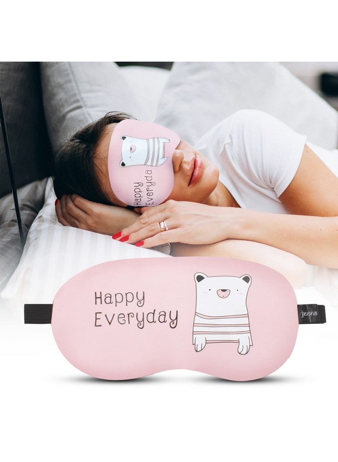 Jenna Blush Cartoon Polyester Eye Mask For Insomnia, Meditation, Puffy Eyes And Dark Circles  - Image 1