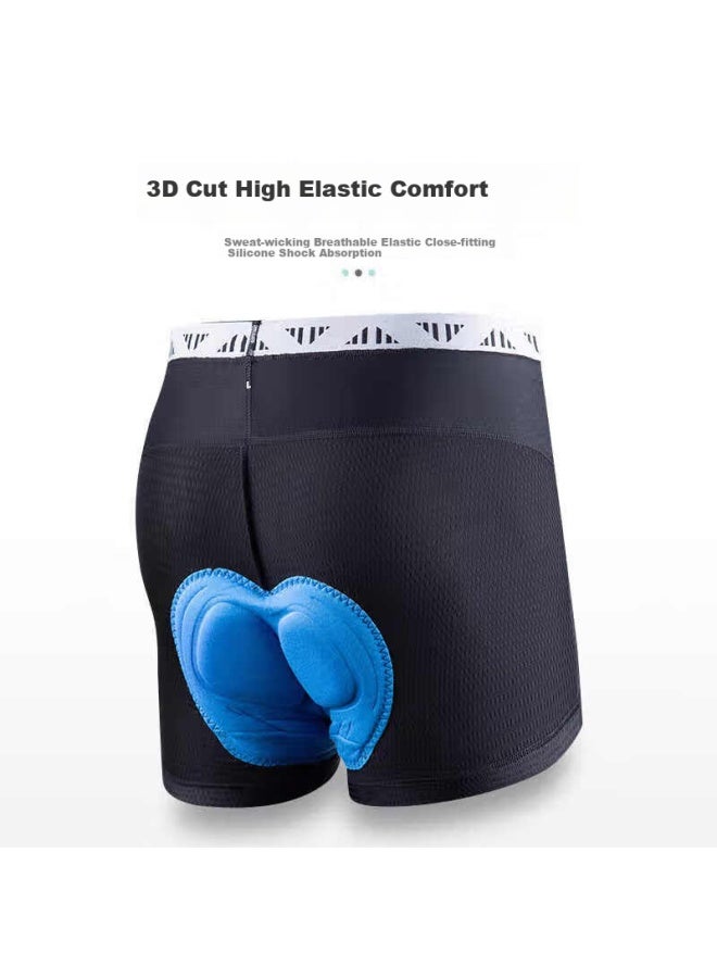 Lampada Lanpada Men's Cycling Underwear Breathable High Elastic Seamless Cycling Shorts Summer Riding Gear Black 3XL - Image 5