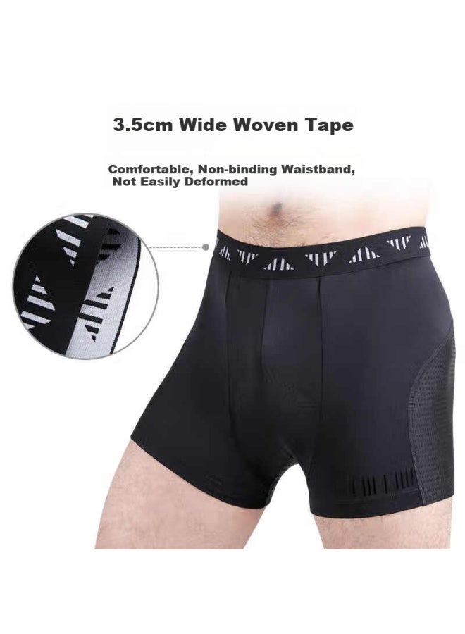 Lampada Lanpada Men's Cycling Underwear Breathable High Elastic Seamless Cycling Shorts Summer Riding Gear Black 3XL - Image 2