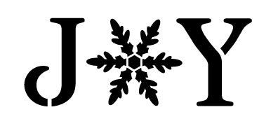 Studio R 12 Joy Stencil by StudioR12 | Vintage Serif Snowflake Word Art - Reusable Mylar Template | Painting, Chalk, Mixed Media | Use for Journaling, DIY Home Decor - STCL1262 ? Select Size (8.5" x 3.5") - Image 4