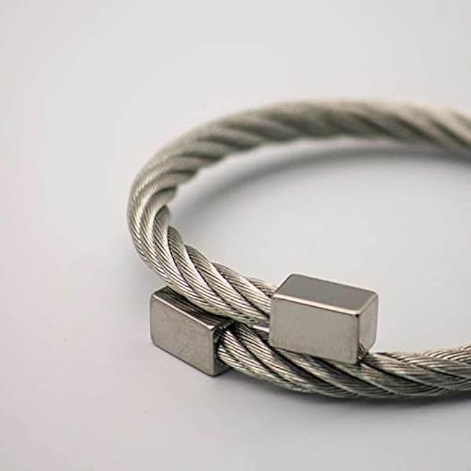 rayihni Chic Stainless Steel Bangle For Men, Silver - Image 2