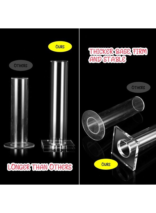 Jetec 3 Pieces 10 Inch Acrylic Scrunchie Holder Stand Clear Jewelry Vertical Bracelet Display Organizer Hair Ties Hair Band Holder Acrylic Hair Clip L-Shaped Hairpin Display Holder for Teen Girls - Image 5