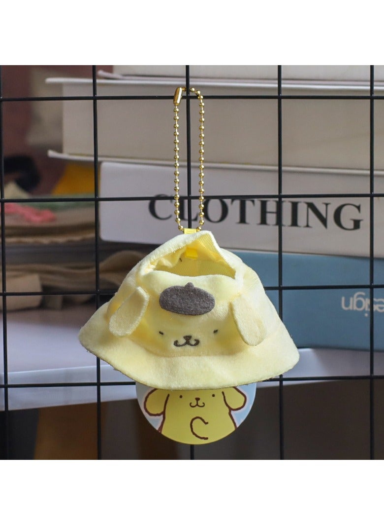 general 10cm Fisherman Hat Plush Doll Accessories for Baby Dolls, Keychains & Collectibles | Cartoon Soft Toy Decor