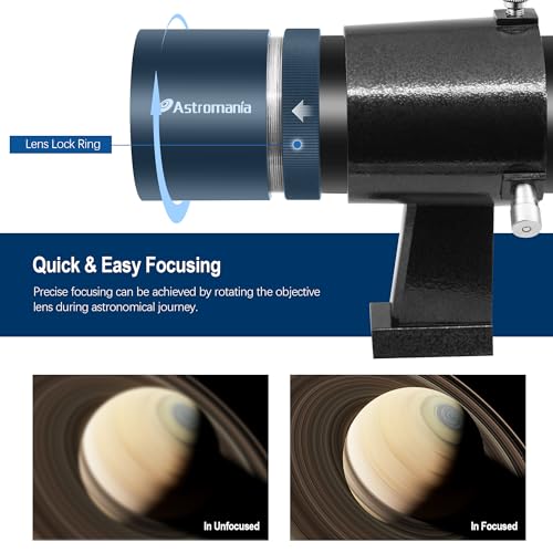 Astromania Finder Scope 9x50, Right Angle Correct Image Optical Telescope Finder, Fully Multi-Coated Finderscope for Astronomical Telescope with Crosshair and Bracket - Upright and Non-Reversed Image - Image 4