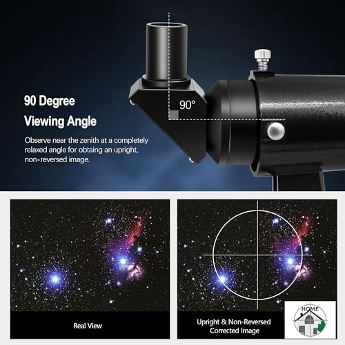 Astromania Finder Scope 9x50, Right Angle Correct Image Optical Telescope Finder, Fully Multi-Coated Finderscope for Astronomical Telescope with Crosshair and Bracket - Upright and Non-Reversed Image - Image 3