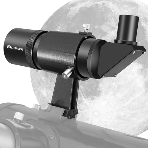 Astromania Finder Scope 9x50, Right Angle Correct Image Optical Telescope Finder, Fully Multi-Coated Finderscope for Astronomical Telescope with Crosshair and Bracket - Upright and Non-Reversed Image - Image 1
