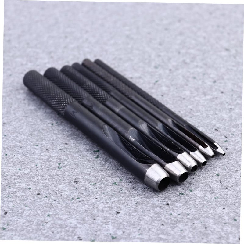Modern Leather Punch Tool Set 6pcs Round Hole Cutter For Belts Handbags Crafts Gaskets Size 1 - Image 4