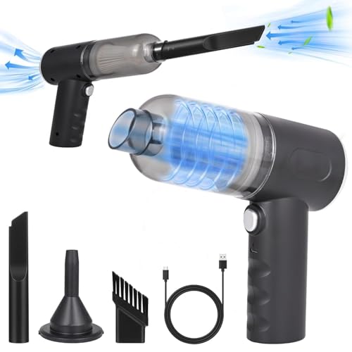 MOROVIK 3 in 1 Portable Car Vacuum Cleaner with Blower | USB Rechargeable Wireless Handheld Car Vacuum Cleaner Traveling, Camping Reusable,Portable,Rechargeable (1) - Image 1