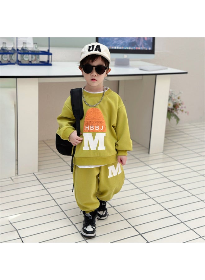 Children's Clothing Boys' Suits Spring And Autumn New Stylish And Trendy Two-piece Set For Young Kids