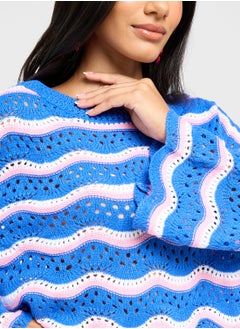 Ginger Scallop Detail Loose Knit Sweater  - Image 3